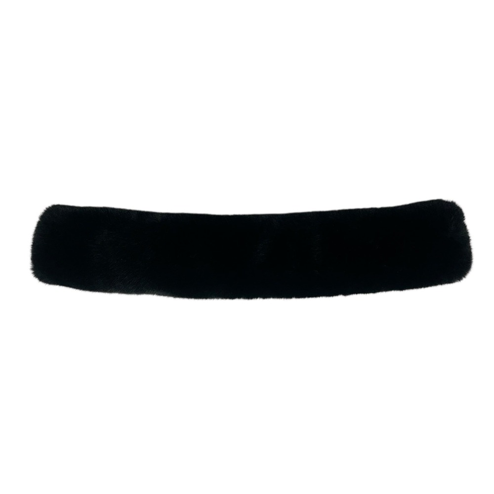 Black Faux Fur Collar‎ Detachable Stole Scarf OS Glam Winter Old Money Chicos